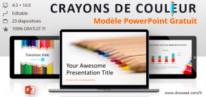 Crayons de Couleur – Modèle PowerPoint