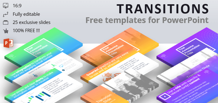 Transitions - Free Stylish PowerPoint Template