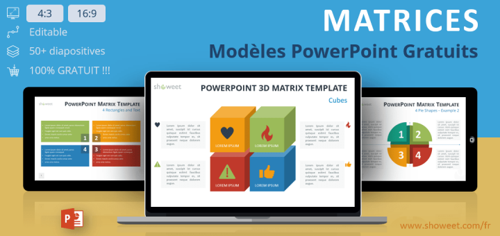 Modèles gratuits et créatifs de matrices pour PowerPoint