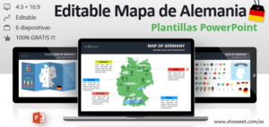 Mapa de Alemania para PowerPoint