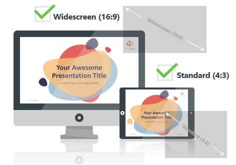 Bubbler PowerPoint Template optimized for both Widescreen and Standard Layouts