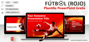 Fútbol – Plantilla de PowerPoint Moderna (versión roja)