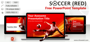 Soccer – Modern PowerPoint Template (Red version)