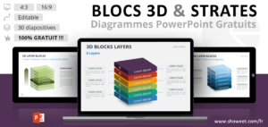 Blocs 3D avec Strates pour PowerPoint