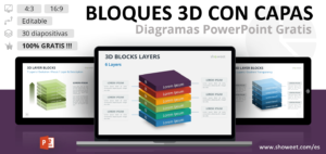 Bloques 3D con Capas para PowerPoint