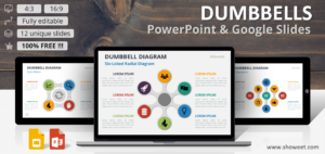 Dumbbell Diagrams for PowerPoint and Google Slides
