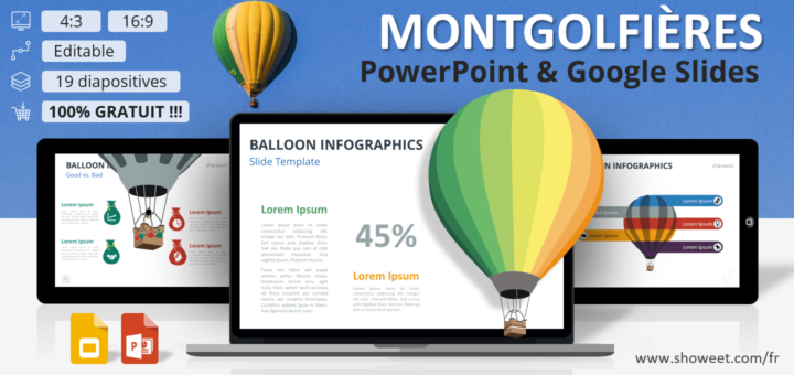 Montgolfières – Modèles Infographiques pour PowerPoint et Google Slides