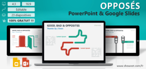 Opposés – Modèles Infographiques pour PowerPoint et Google Slides