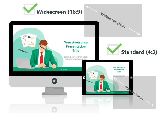 Cartoon Business Template for PowerPoint - Optimized for Widescreen and Standard Layouts