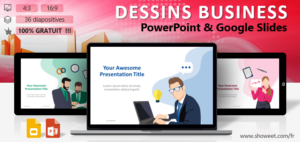 Dessins Business – Modèle pour PowerPoint et Google Slides