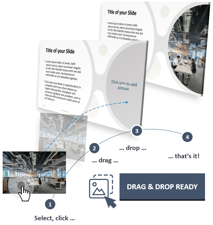 Network PowerPoint Template optimized with Drag and Drop features