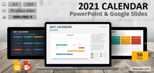 2021 Calendar for PowerPoint and Google Slides