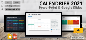 Calendrier 2021 pour PowerPoint et Google Slides