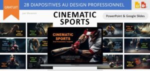 Modèle Sportif Cinématographique pour PowerPoint et Google Slides